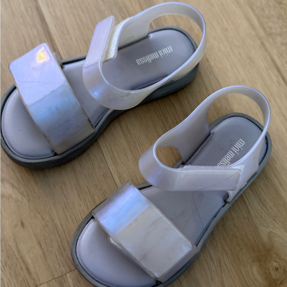 Mini Melissa Jump Jelly Sandal - Grey Iridescent